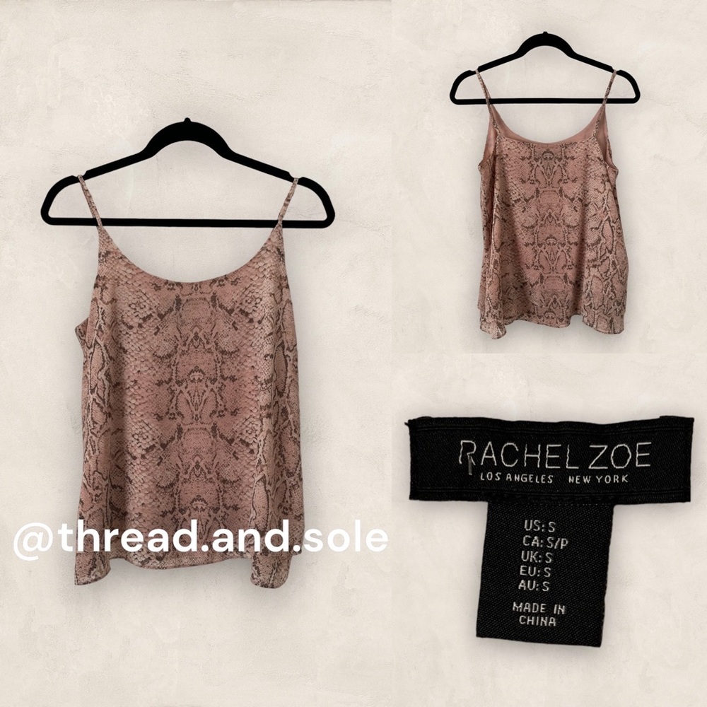 Rachel Zoe Women's Blush Snake Print Tank Top